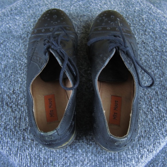 Miz Mooz Monaco Women 6 Black Leather Oxford Shoes Lace-Up Casual Comfort Style - Picture 5 of 7